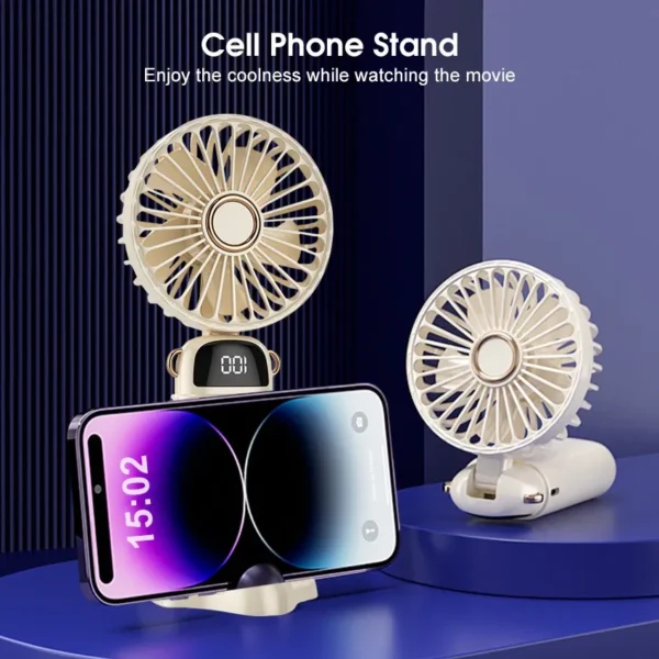 Portable Digital Display Fan – স্টাইলিশ, স্মার্ট ও সুপার কুলিং!
