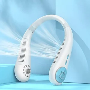 USB Rechargeable Mini Bladeless Neck Fan – Portable Neck Cooler