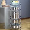 Multifunctional Kitchen Storage Pot Rack – 5 Tier Metal Organizer Shelf
