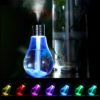Bulb Humidifier Lamp Shade Decorative Lights Diffuser Purifier Atomizer with Colorful LED Night Light for Home Decor