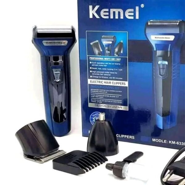 KEMEI KM-6330 3 IN 1 HAIR TRIMMER GROOMING KIT