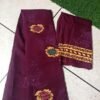 Pure jorjet with digital print saree and blouse unstitched