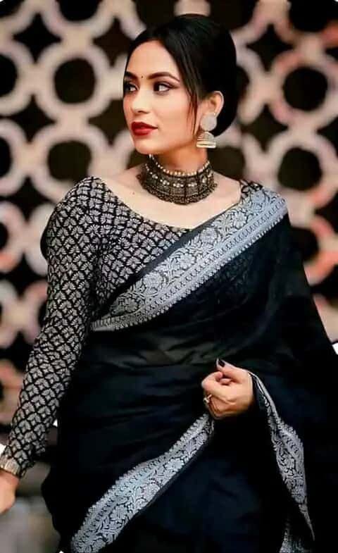 হাল্ফসিল্ক জবা ফুল পাইর শাড়ী -১২+ হাত শাড়ী