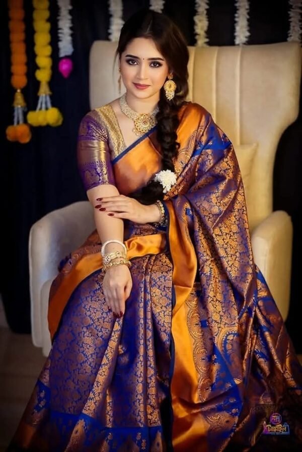 Benaroshi Katan Saree with blause pcs