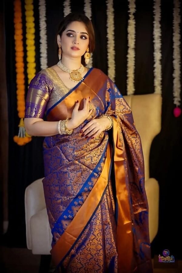 Benaroshi Katan Saree with blause pcs
