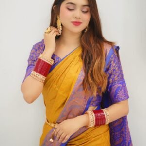 Kanjivaram katan Sharee with blause pcs