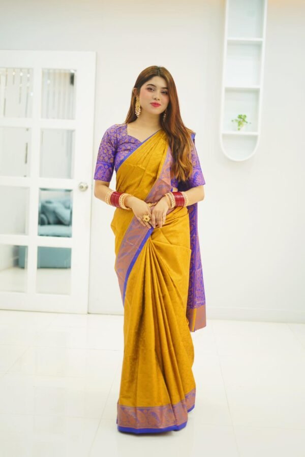 Kanjivaram katan Sharee with blause pcs