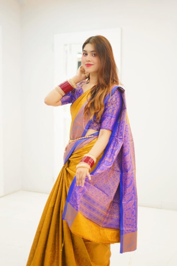 Kanjivaram katan Sharee with blause pcs