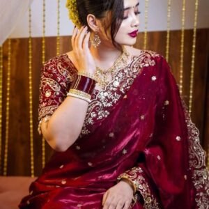 অরিজিনাল জিম্মি চু ফেব্রিক শাড়ি