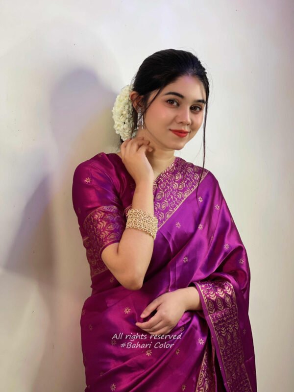 প্রিমিয়াম জাপানি সিল্ক শাড়ি (Blouse Piece সহ)🚚 সারাদেশে ফ্রি হোম ডেলিভারি