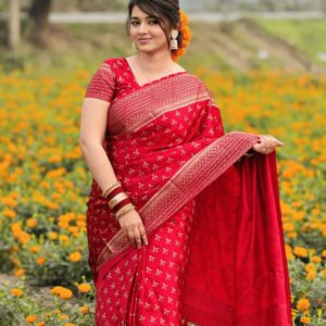 প্রিমিয়াম জাপানি সিল্ক শাড়ি (Blouse Piece সহ) 🚚 সারাদেশে ফ্রি হোম ডেলিভারি