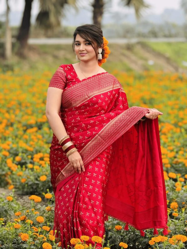  প্রিমিয়াম জাপানি সিল্ক শাড়ি (Blouse Piece সহ)🚚 সারাদেশে ফ্রি হোম ডেলিভারি