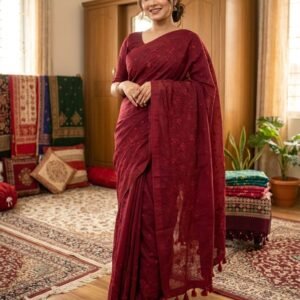 ✨ Embroidery Premium Half Silk Sharee ✨🚚 সারাদেশে ফ্রি হোম ডেলিভারি ✨ প্রিমিয়াম হাফ সিল্ক এমব্রয়ডারি শাড়ি ✨